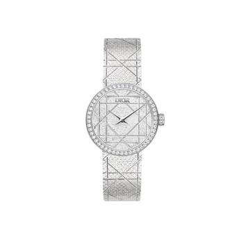La D My Dior Steel Watch with Elegant Zircon Detailing