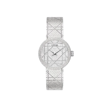 La D My Dior Watch in Steel with Sparkling Zircon