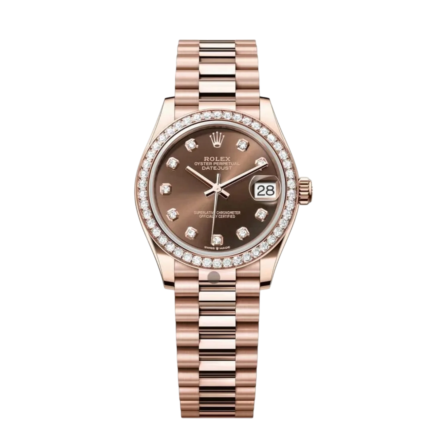 Datejust Oyster 31mm – Stainless Steel & Rose Gold with Zircon