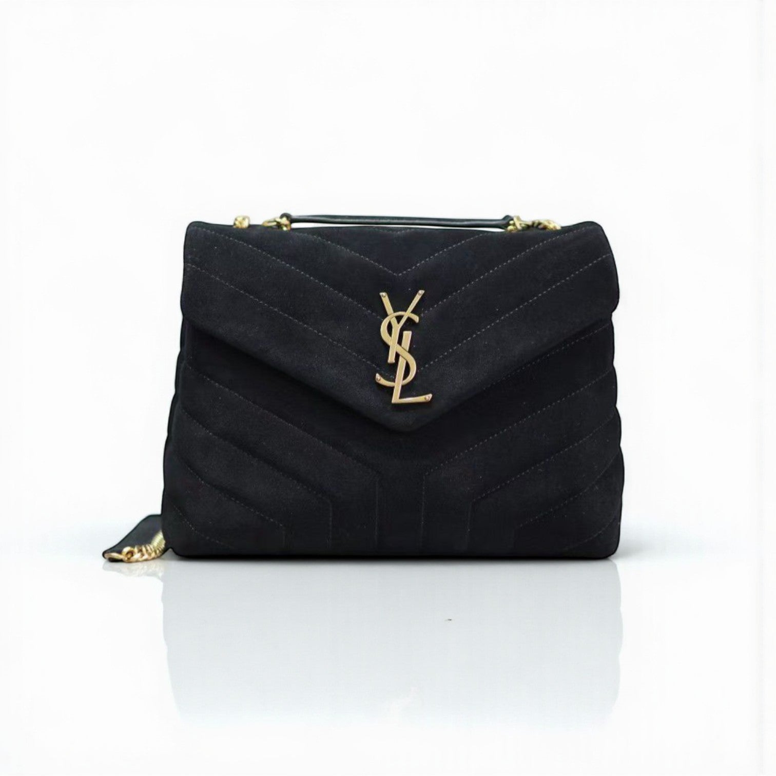 YSL Loulou Bag 24cm Suede Calfskin Leather