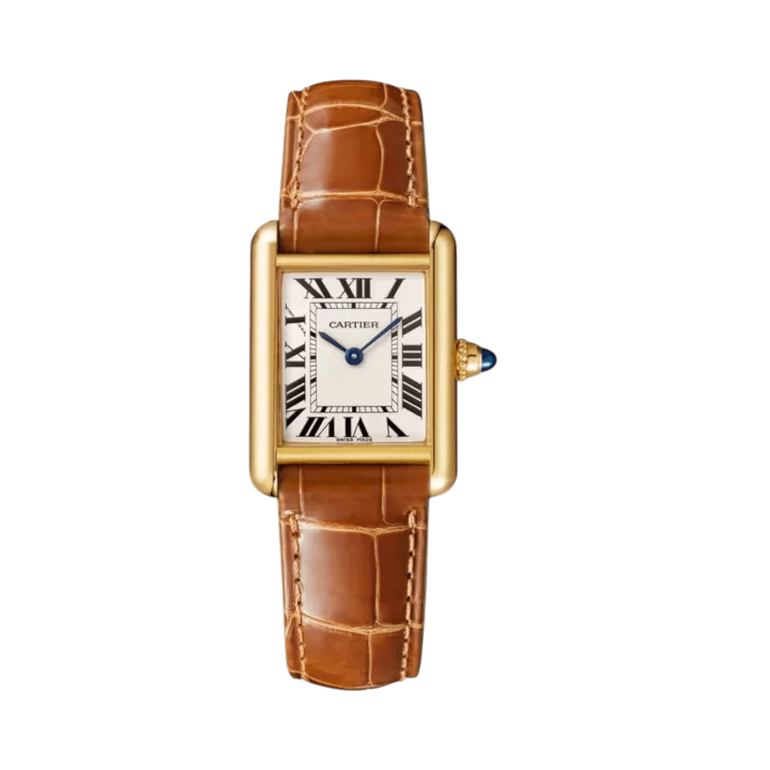 Tank Louis Cartier Watch 25mm Steel with Alligator Strap
