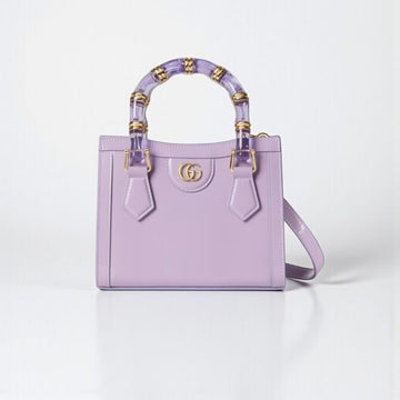 Gucci Diana Tote Bag Lilac Shiny Leather, 20cm