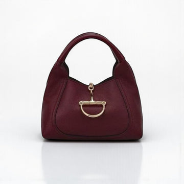 Gucci Softbit Top Handle Bag 22cm Grainy Leather