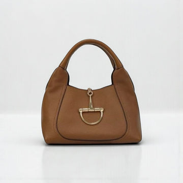 Gucci Softbit Top Handle Bag 22cm Grainy Leather