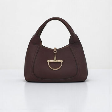 Gucci Softbit Top Handle Bag 22cm Grainy Leather