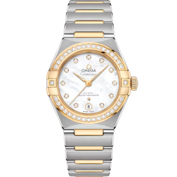 Omega Constellation – 27mm Yellow Gold, Stainless Steel, Zircon