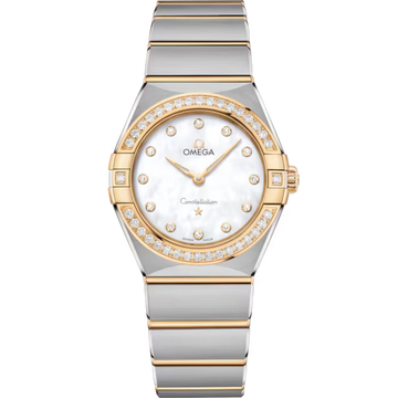 Omega Constellation – 27mm Yellow Gold & Steel with Zircon