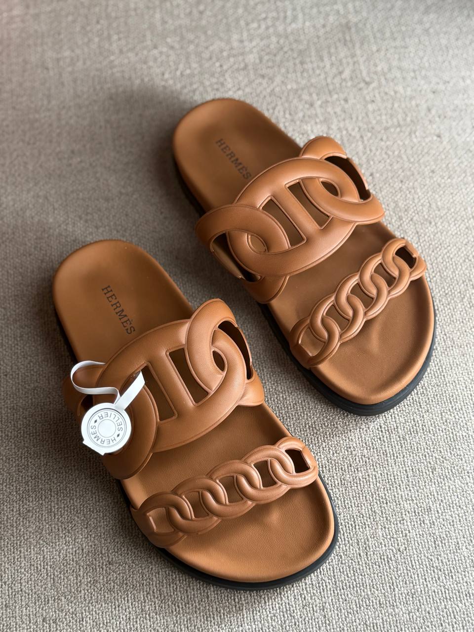 Hermes Extra Sandal, Calfskin Upper, Rubber Sole