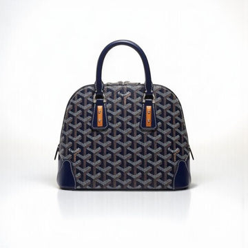 Goyard Vendôme Mini Bag 23cm Navy Blue Canvas & Calfskin