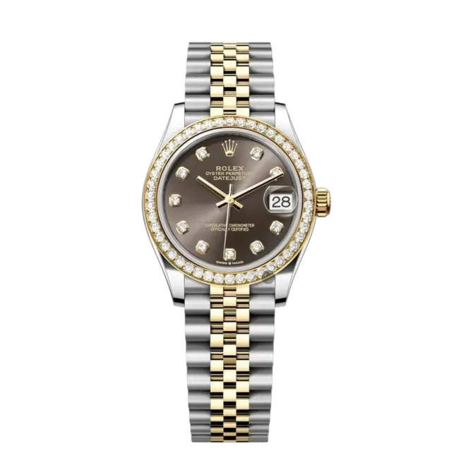 Datejust Oyster 31mm – White Gold & Steel with Zircon Details