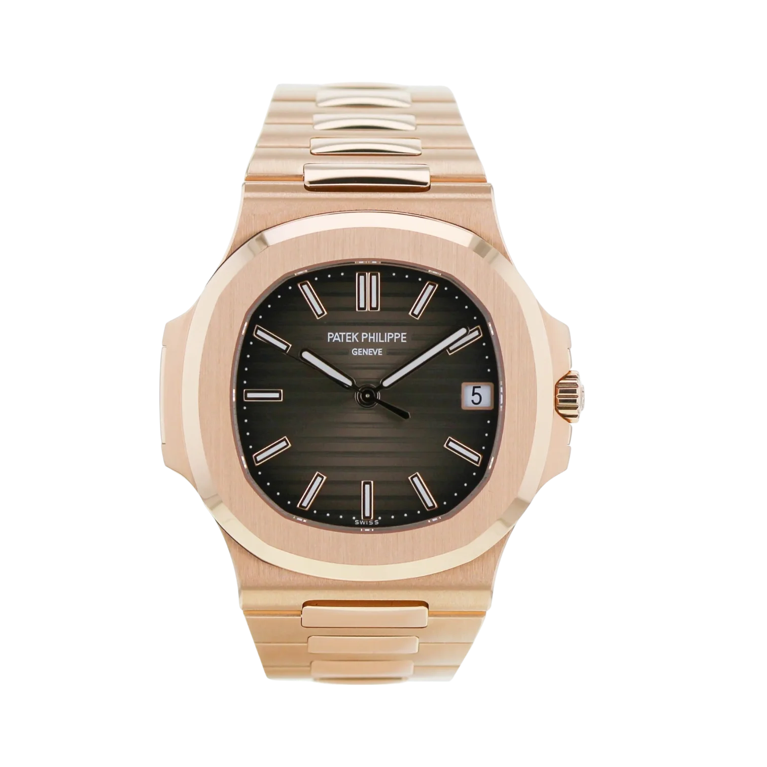 Patek Philippe Nautilus 41mm Steel Gray Dial Rose Gold