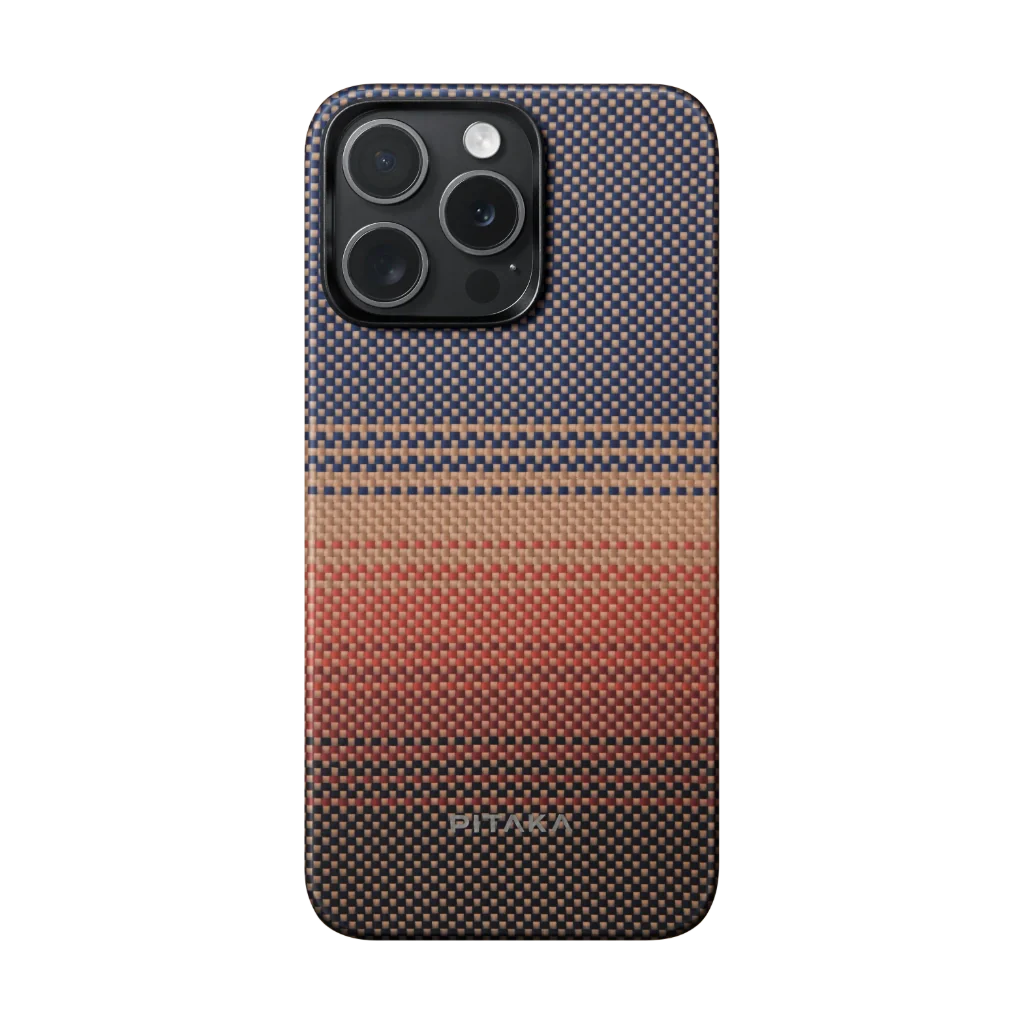 PITAKA Sunset Moonrise Tactile Woven Case for iPhone 15 Pro Max