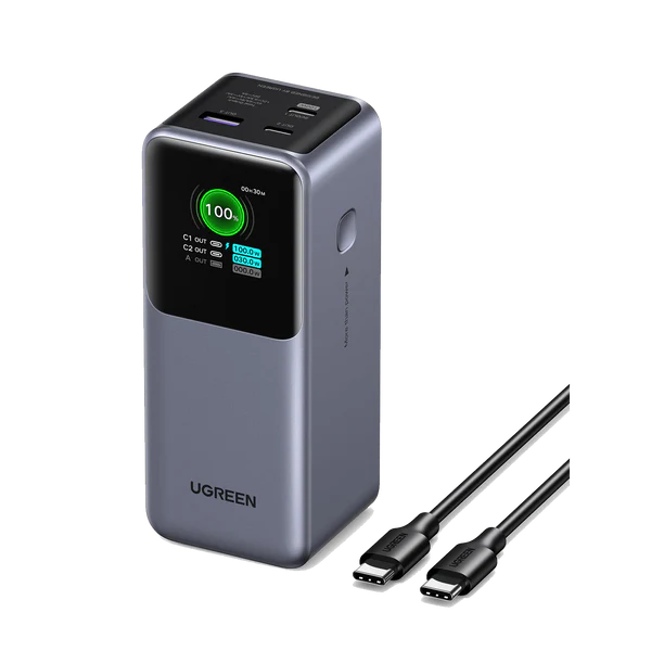 UGREEN Nexode Power Bank 20000mAh 130W with Smart Digital Display