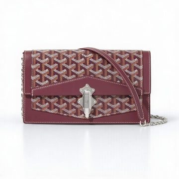 Goyard Duchesse Marie-Caroline Bag 25cm Burgundy Canvas & Calfskin