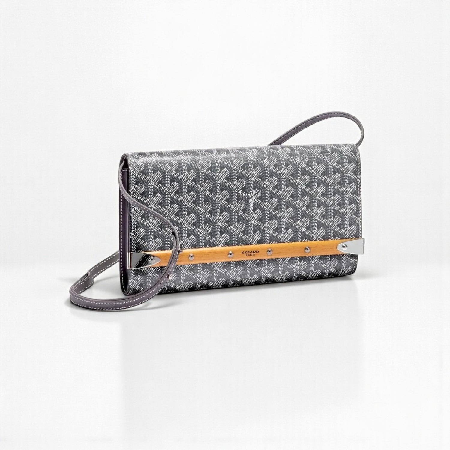 Goyard Monte-Carlo PM Clutch Grey – Canvas & Leather
