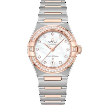 Omega Constellation – 27mm Rose Gold, Stainless Steel, Zircon