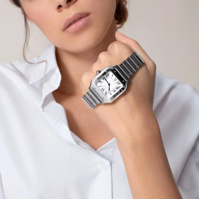 Santos de Cartier Watch 36mm Steel with Mechanical Movement