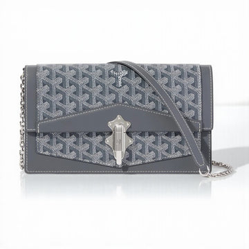 Goyard Duchesse Marie-Caroline Bag 25cm Gray Canvas & Calfskin